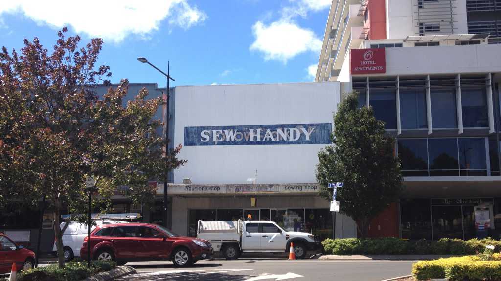 The old Sew Handy building on Ruthven St will be demolished by council to make a laneway between Ruthven and Annand Sts. Photo Chris Calcino / The Chronicle. Picture: Chris Calcino