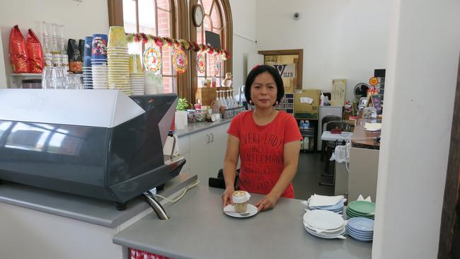 Business owner Marie San Gabriel has grave concerns for her cafe in the Gawler Railway Station once trains cease from boxing day. Picture: Supplied