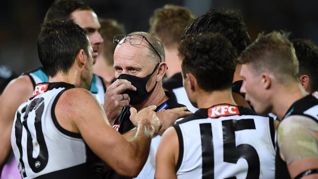 Ken Hinkley is confident his players will respond after their slow start. Picture: Getty Images