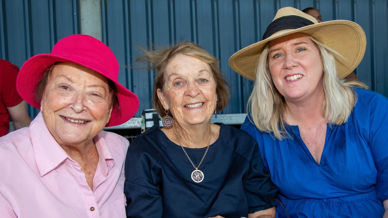 Supporting Downlands players Declan, Simon, Aidan and Thomas are grandmothers Heather Robinson (left), Kathy Day and mother Anne Day. Picture: Bev Lacey