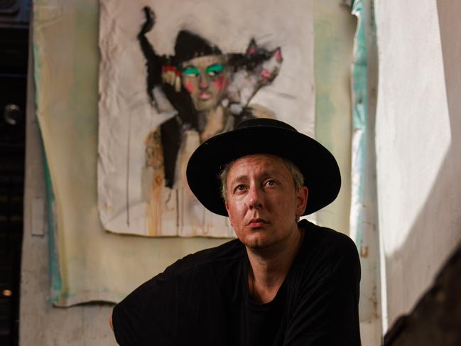 Prominent artist Anthony Lister at his studio, in Darlinghurst, says he remains in limbo. Picture: Justin Lloyd.