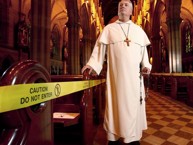 Catholic Archbishop Anthony Fisher inside St Mary's Cathedral. Picture: Toby Zerna.