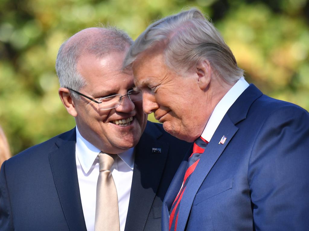 Former prime minister Scott Morrison meets with Donald Trump during a visit to the White House in 2019. Picture: Mick Tsikas