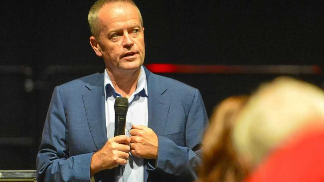 Federal opposition leader Bill Shorten speaks at a Gladstone Town Hall meeting on March 20, at Gladstone Entertainment and Convention Centre. Picture: Matt Taylor GLA200318BILL