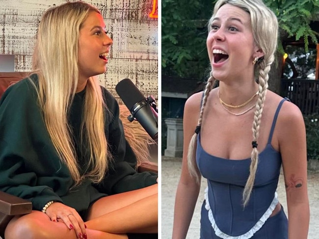 Hailey Welch went viral after she used the term “hawk tuah” to describe a sex act in an “on the street” style interview outside of a nightclub. Picture: @hay_welch/Instagram