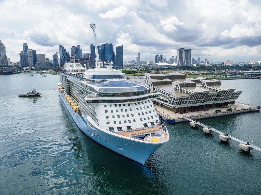 Royal Caribbean’s Quantum of The Seas in port in Singapore where it has been operating since late last year. Picture: Supplied