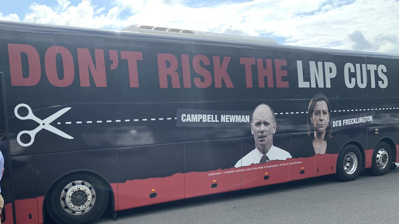 Labor’s Cuts Bus seeks to remind the community about what happened the last time the LNP were in power in Queensland.