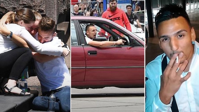 Melbourne CBD was the scene of chaos as Dimitrious Gargasoulas (pictured centre and right) ploughed the car he was driving into crowds.