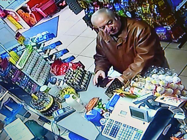 CCTV of Skripal at a store four days before the deadly nerve gas attack.