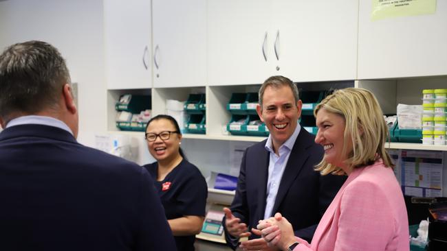 Federal Treasurer Jim Chalmers and Health Minister Shannon Fentiman at the opening of the Urgent Care clinic at Browns Plains, Logan today. Picture: Supplied