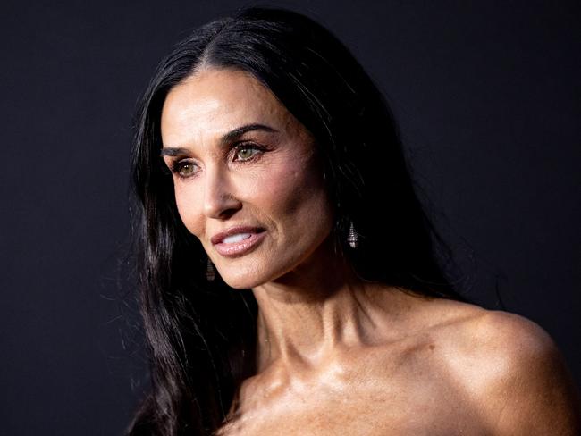 (FILES) US actress Demi Moore attends the premiere of "The Substance" at the Directors Guild of America (DGA) theatre in Los Angeles, September 16, 2024. The horror film "The Substance", starring Demi Moore, is released in French theatres on November 6, 2024. (Photo by Etienne LAURENT / AFP)