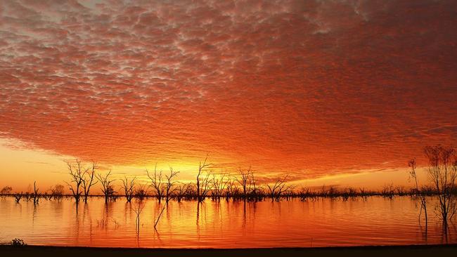 Captured on the bank of Lake Pamamaroo in New South Wales as the photographer waited for sunset. Picture: Tony Derix.