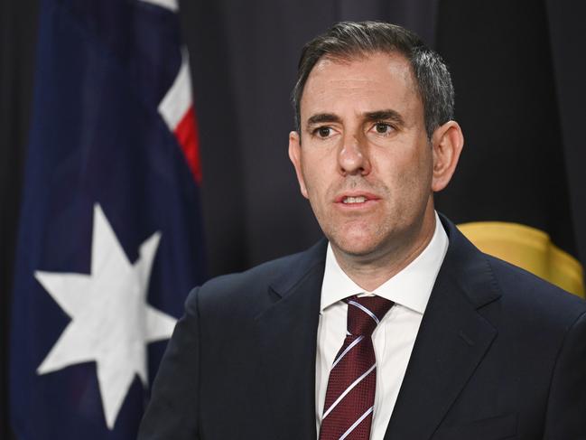 CANBERRA, Australia, NewsWire Photos. June 5, 2024: Treasurer Jim Chalmers holds a press conference to discuss the National Accounts data at Parliament House in Canberra. Picture: NCA NewsWire / Martin Ollman