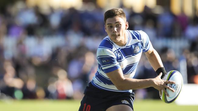 Reesjan Pasitoa in action for Nudgee College last year. Picture: Mark Cranitch