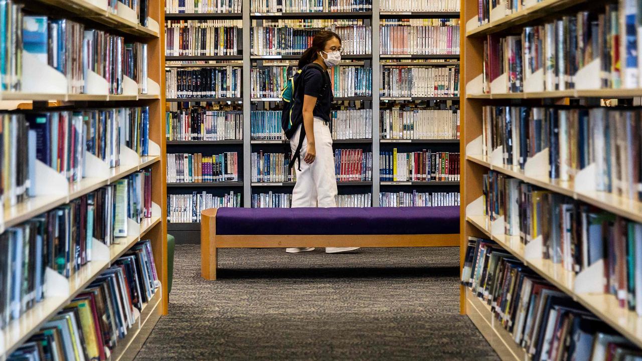 Books written by prominent Hong Kong democracy activists have started to disappear from the city's libraries, Picture: ISAAC LAWRENCE / AFP.