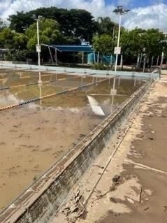 The Maryborough pool after the January flood.