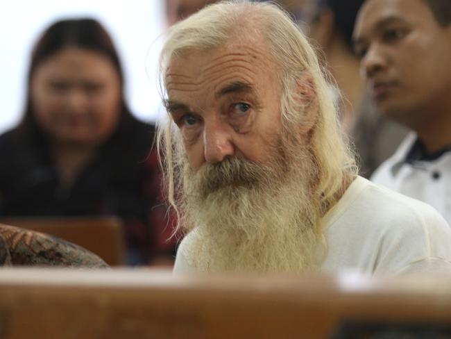 Australian Robert Ellis, 70, admitted to the shocking crimes in a Bali court. Picture: Lukman S. Bintoro