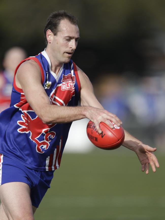 Luke McGuiness in his 300th game for Keysborough in 2011.