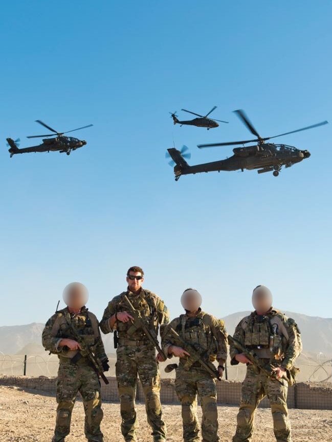 Ben Roberts-Smith and other team members at Tarin Kowt in October 2012.