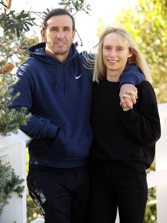 Andrew Johns with partner Kate Kendall. Picture: Sam Ruttyn