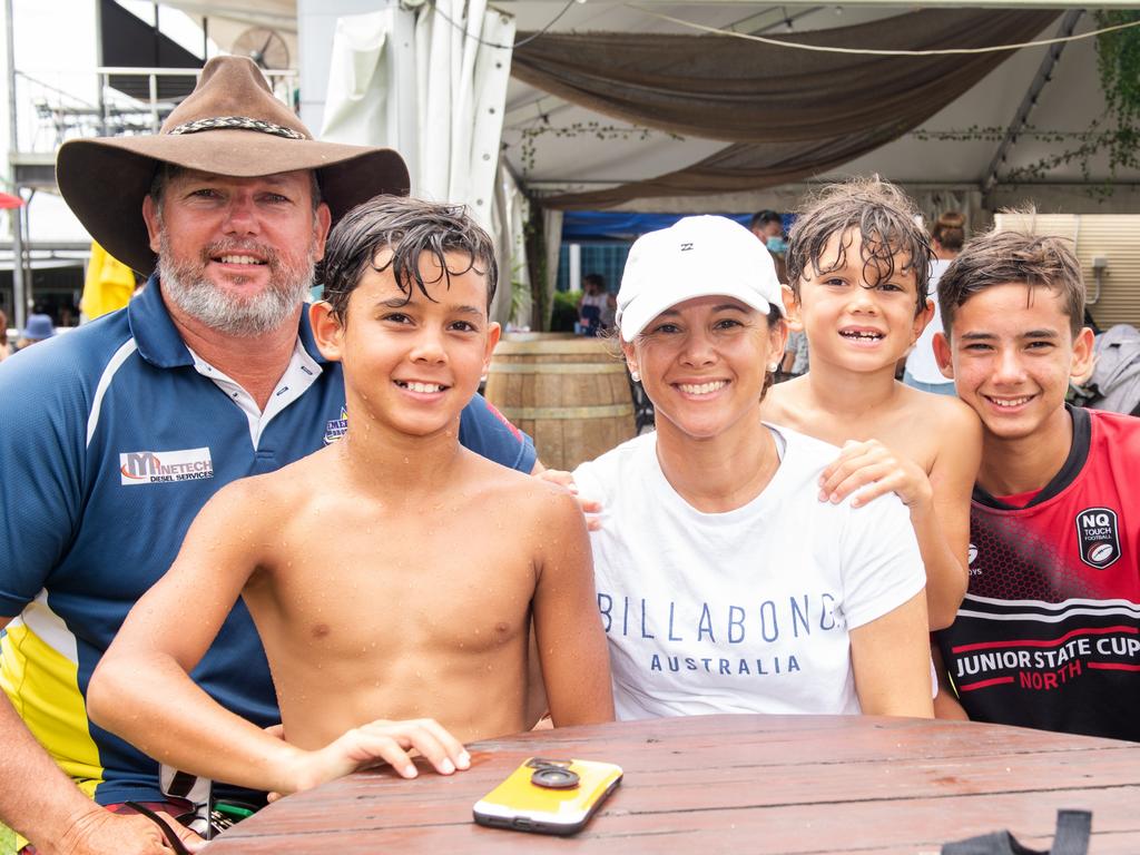 Reuben, Ryder, Sheril, Cruz, and Zeph Buchanan at Australia Day @ The Bowlsie Northern Beaches Bowls club.Picture: Michaela Harlow