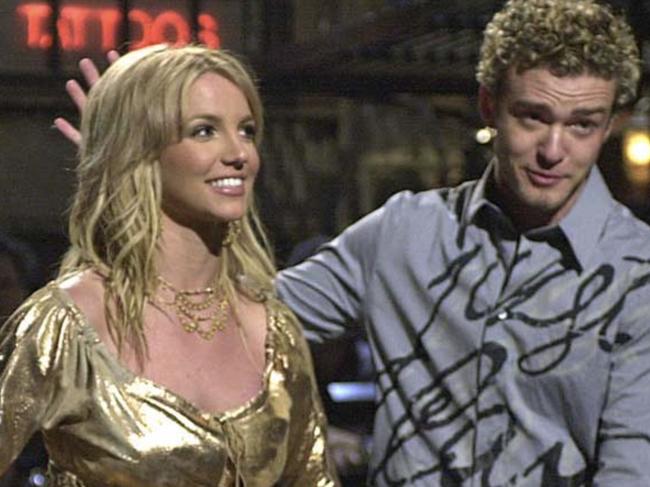 Britney Spears and Justin Timberlake appeared on Saturday Night Live together in 2002. Picture: Supplied