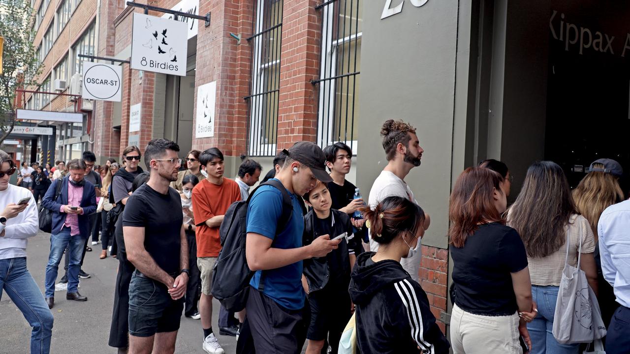 The tight rental market as renters line up to see rental property. Picture: NCA NewsWire / Nicholas Eagar