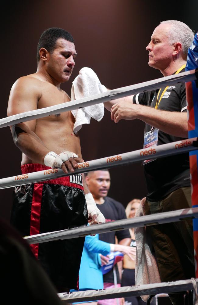 Nepote Dawadawa at the Battle of the Reef fight night at the Townsville Entertainment and Convention centre, October 7 2023. Picture: Blair Jackson.