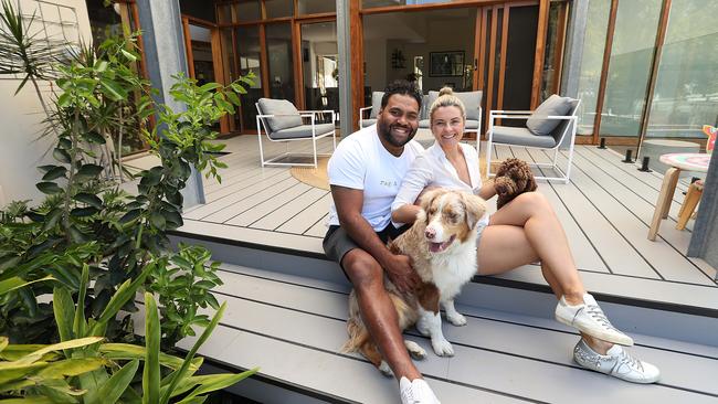 Sam and Rachel Thaiday at their home in Samford Village, in outer Brisbane Picture: Lyndon Mechielsen