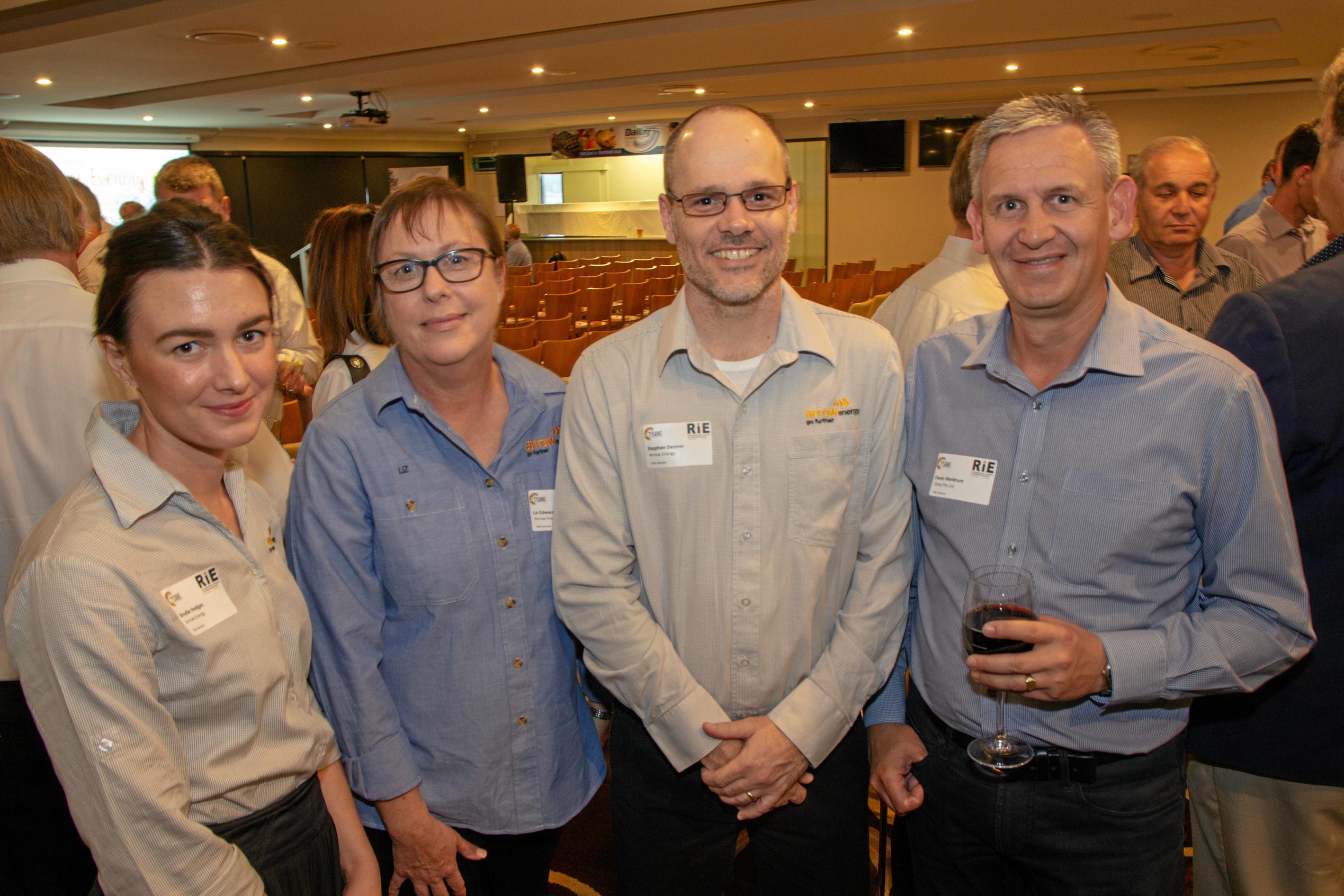 Brydie Hedges, Liz Edwards, Stephen Denner and Ewan Meldrum at TSBE's October Enterprise Evening at the Dalby League's Club on October 11, 2018. Picture: Dominic Elsome