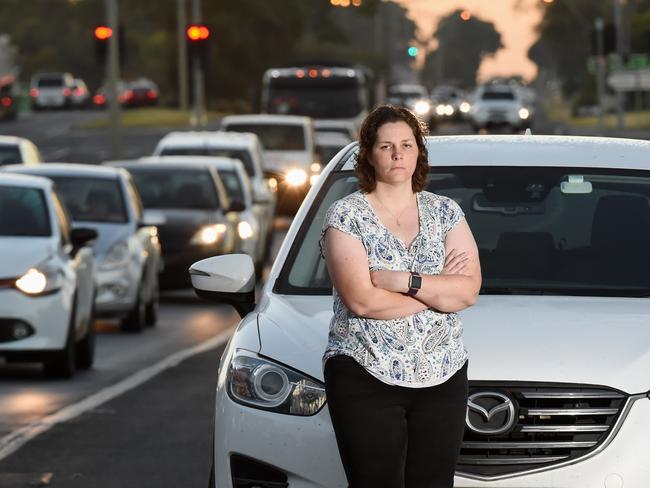 Chantelle Riordan typically faces a 90-minute drive to her Richmond workplace. Picture: Lawrence Pinder