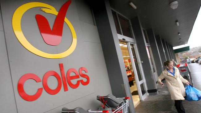 Coles’ sales growth has slowed to just one per cent. Picture: William West/AFP