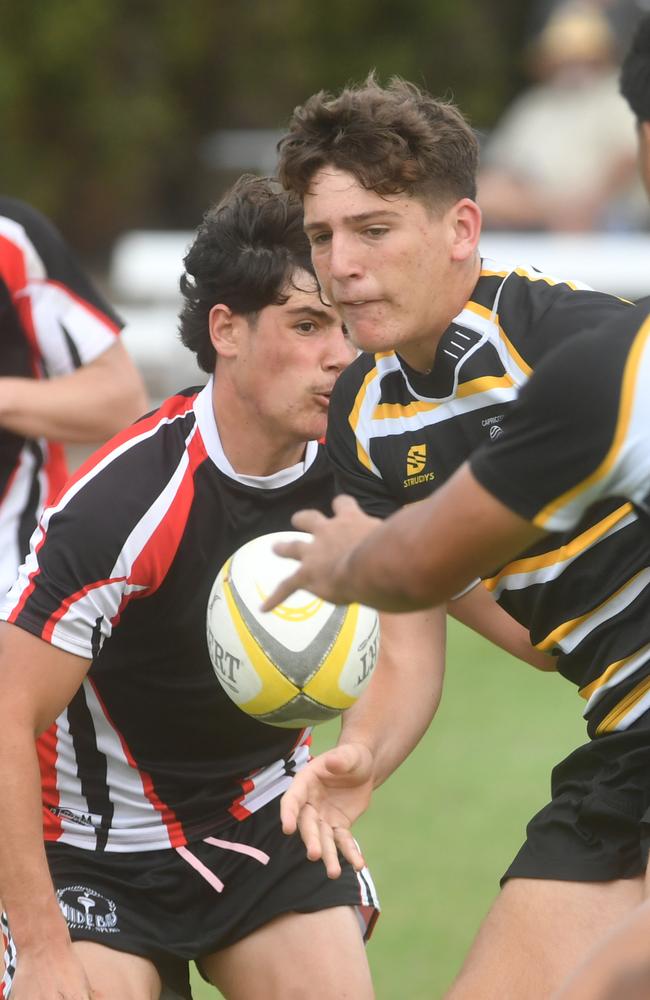 QLD Rugby Union State Championships (17-18 years boys) at the Townsville Sports Precinct. Saturday May 24. Wide Bay against Capricorn. Picture: Evan Morgan