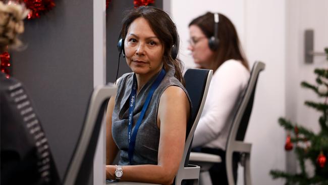 A busy few weeks ahead … Lifeline telephone crisis supporters at the Harbour to Hawkesbury response centre in Gordon, NSW. Picture: Jane Dempster