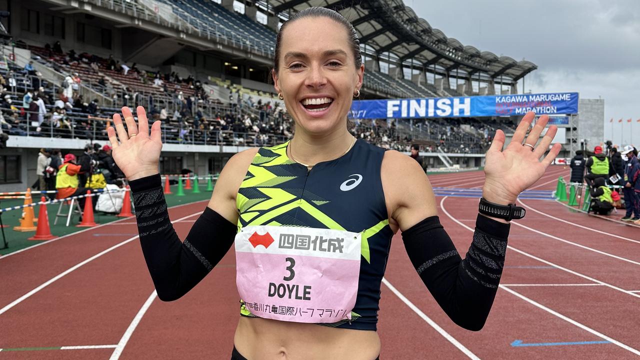 South Aussie Izzi Batt-Doyle breaks the Australian women's half marathon record in Japan. Picture: Instagram / @izzibattdoyle