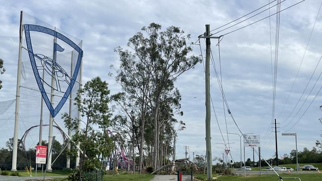 Damage to Top Golf Gold Coast caused by the Christmas Day storm. Picture: Charlton Hart.