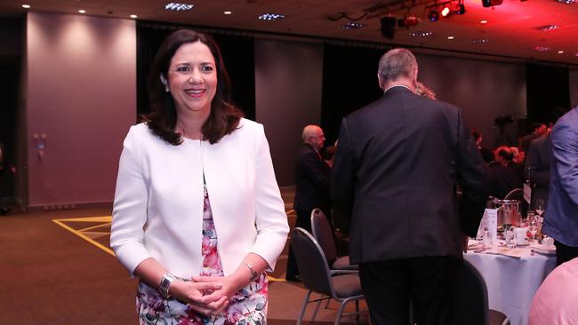 Queensland Premier Annastacia Palaszczuk arrives at the Brisbane Convention and Exhibition Centre for the lunch.