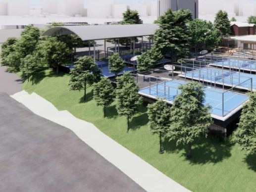 Artist impression of the proposed outdoor padel court facility. Picture: Hills Shire Council