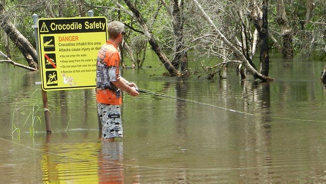 Fishing in croc waters