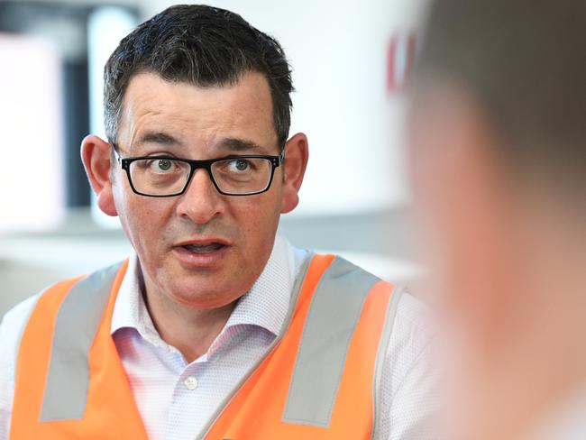 Premier of Victoria Daniel Andrews addresses the media at the new Pakenham Primary School in Melbourne, Wednesday, November 7, 2018. A re-elected Andrews' Labor Government claims it will open one hundred new schools across Victoria over eight years. (AAP Image/James Ross) NO ARCHIVING