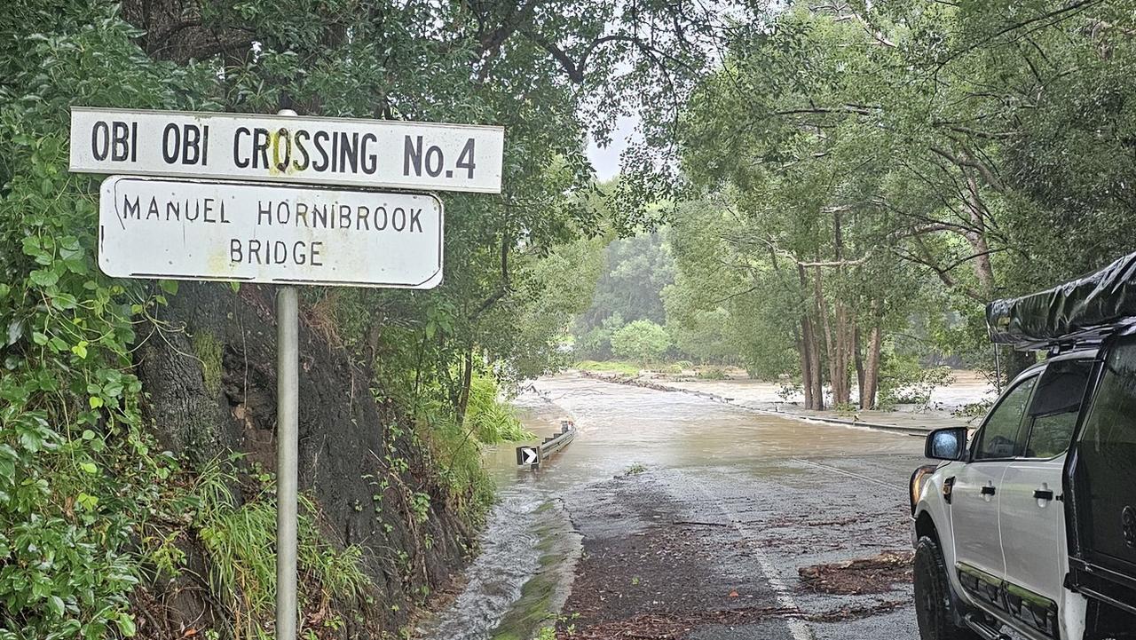 Obi Obi Crossing flooding. Picture: Facebook.