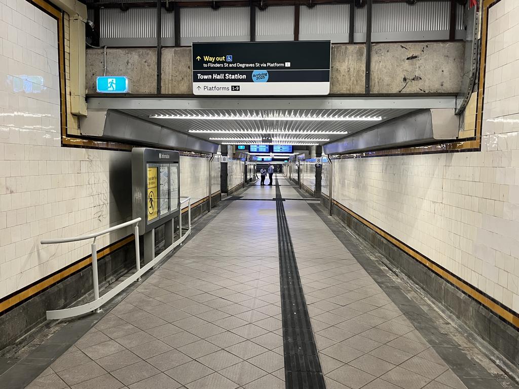 New ceilings, drainage and passenger lifts were installed in the subway during its closure. Picture: Grace Frost