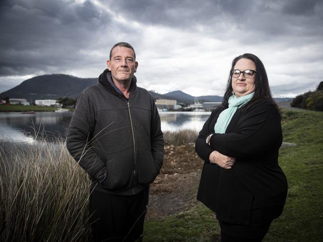 Former Dominic College students Baden Daly and Rachel Grgurevic, who were furious that Peter John O’Neill escaped a custodial prison term. Picture: LUKE BOWDEN