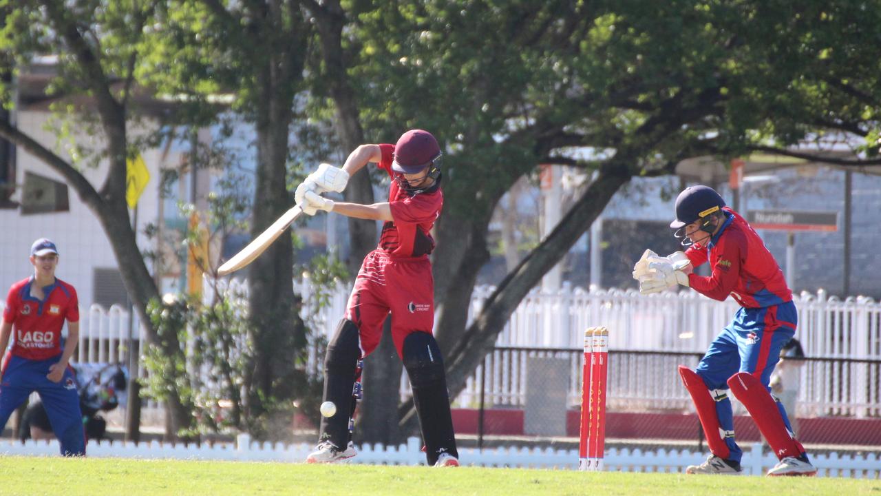 Sam Stuchbery. Taverners Queensland Boys Under 17s action between Toombul and Wide Bay.