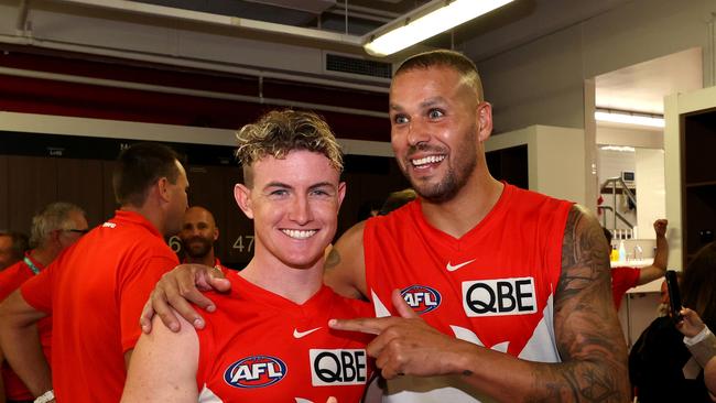 Chad Warner with Buddy Franklin. Photo by Phil Hillyard