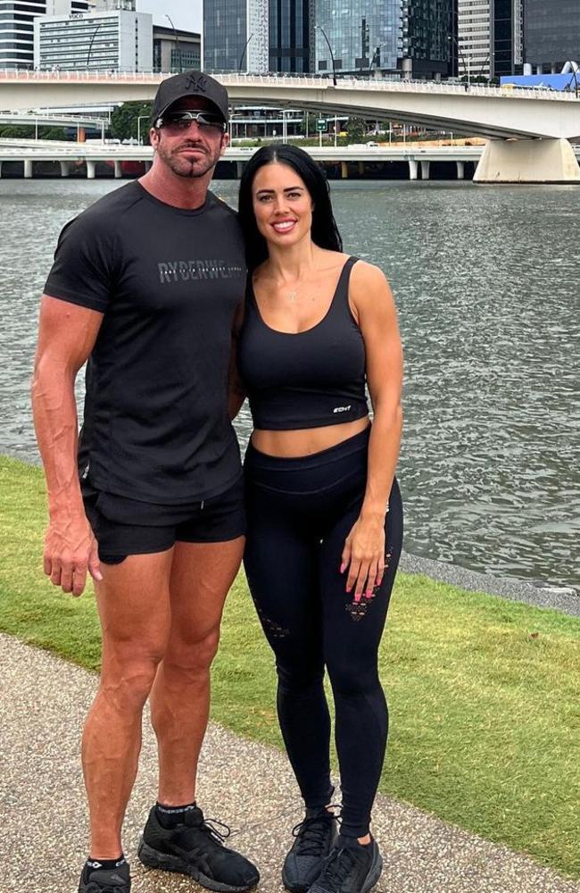 Travers 'Candyman' Beynon with wife Taesha in Brisbane. Picture: Instagram