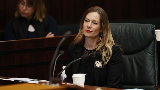 Labor leader Rebecca White during question time in State Parliament. Picture: Zak Simmonds