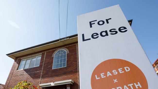 SYDNEY, AUSTRALIA - NewsWire Photos SEPTEMBER 14 2023. Generic housing & real estate house generics. Pic shows a for lease & leased sign outside an apartment in Gladesville. Picture: NCA NewsWire / Max Mason-Hubers