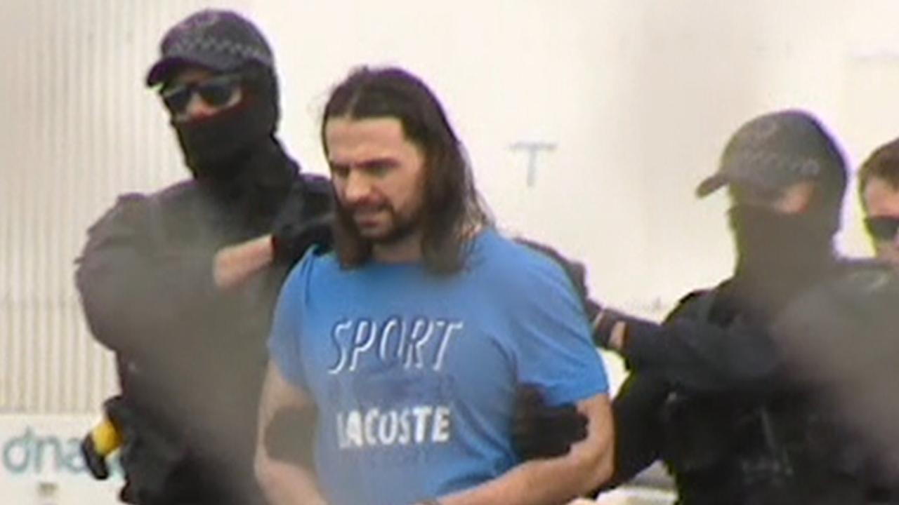 Agim Ajazi after his extradition back to Australia. Picture: Nine News