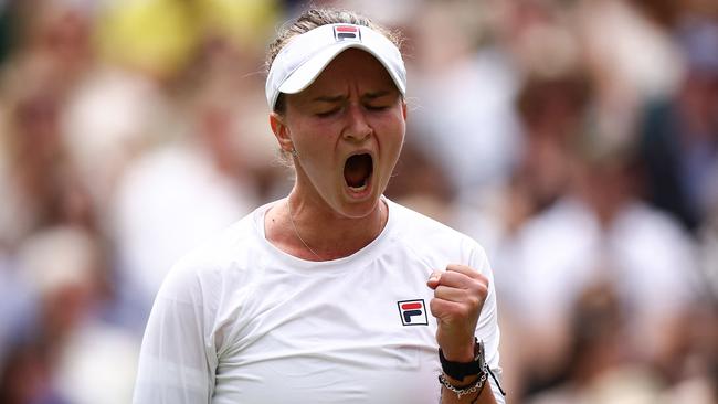 Barbora Krejcikova took out the Wimbledon final 6-2, 2-6, 6-4. Picture: Henry Nicholls/AFP